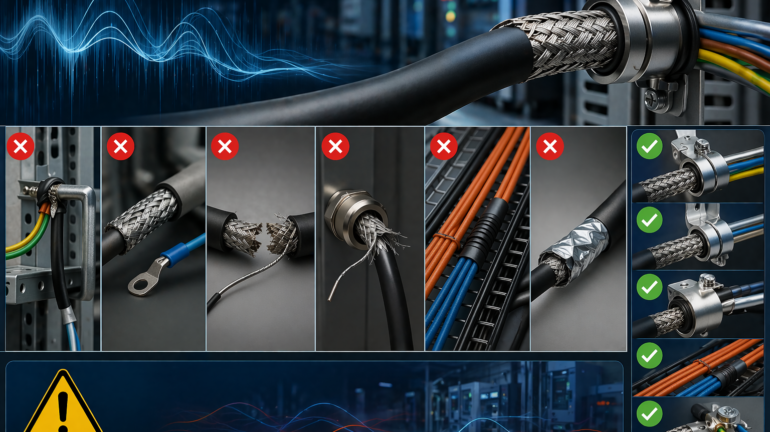 Dlaczego ekranowanie przewodów często jest wykonywane niepoprawnie?